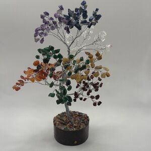 Multicolor Gemstone Tree Sculpture